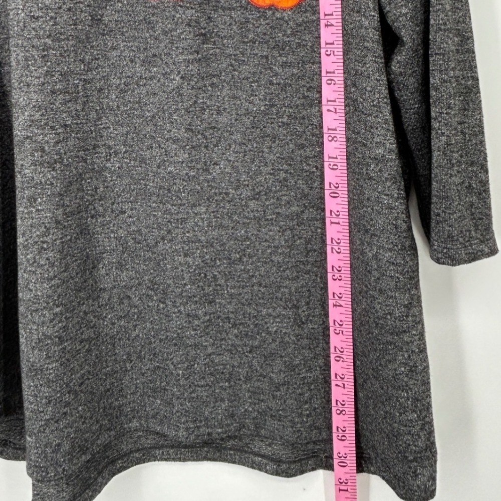 Clover + Pine Halloween Pumpkin‎ Witch Hat Tunic Top Charcoal Gray XXL Womens - Picture 7 of 7